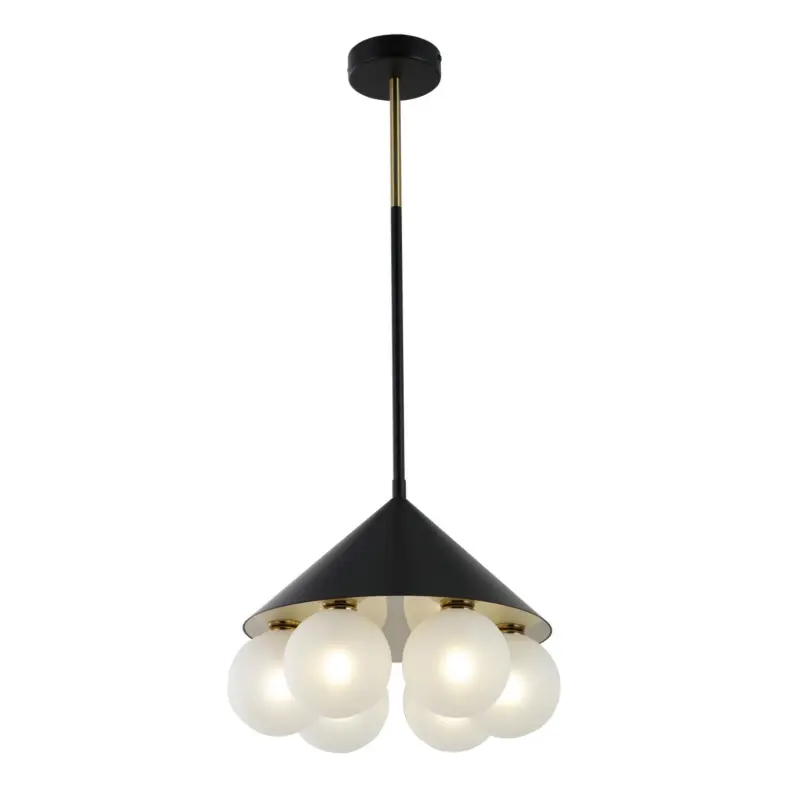 Minimalistische geometrische Pendelleuchte mit 6 Leuchten