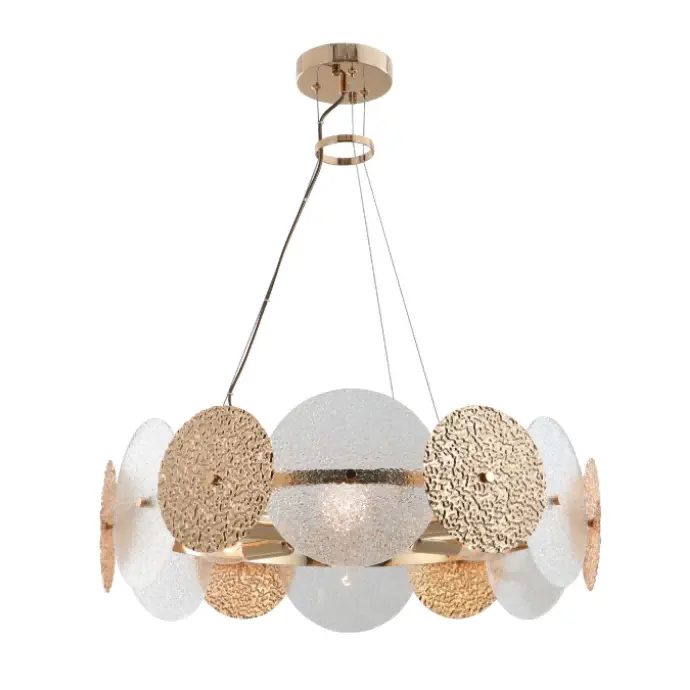 6-Licht-Goldring-Kronleuchter