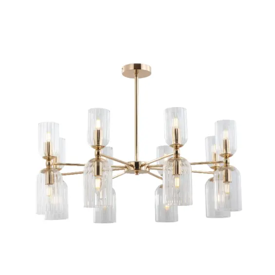 Goldene Glasschatten Deckenheize Licht Licht