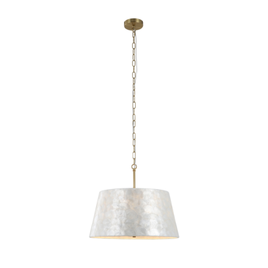 Handgefertigter Muschelschatten 5-Licht-Anhängerlampe