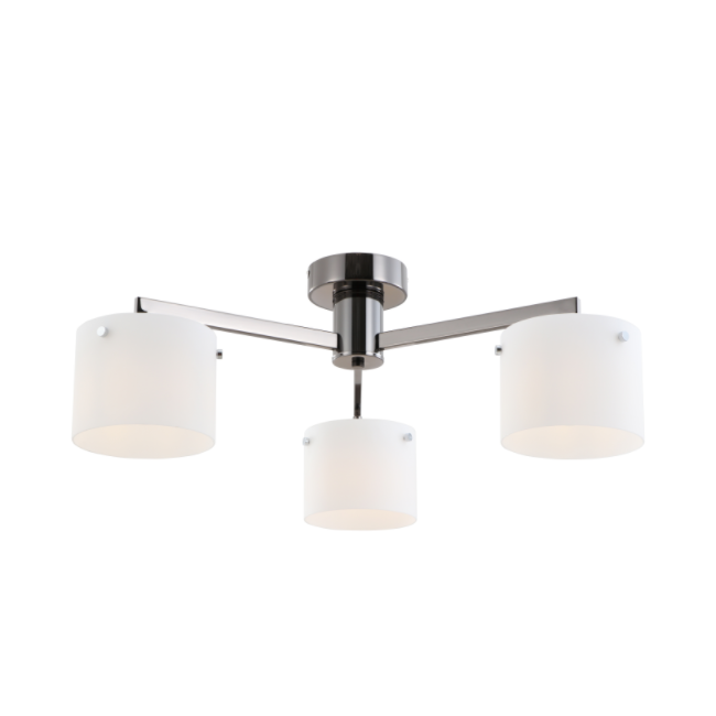 Minimalistische 3-Lights Black Chrom Deckenlampe