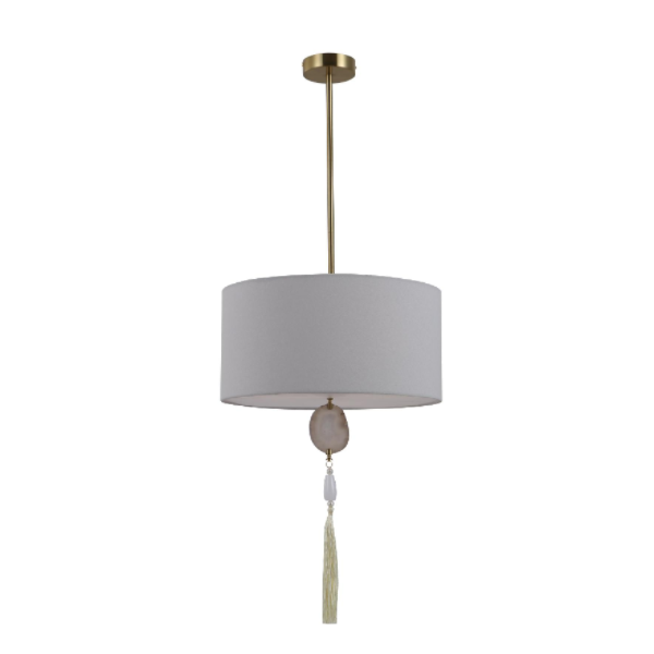 Natürliche Achat antike Kupferanhängerlampe