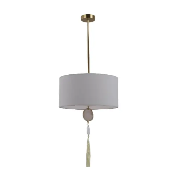 Natürliche Achat antike Kupferanhängerlampe