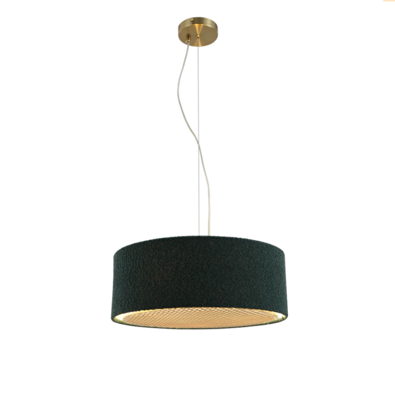 Pendelleuchte aus Rattanstoff